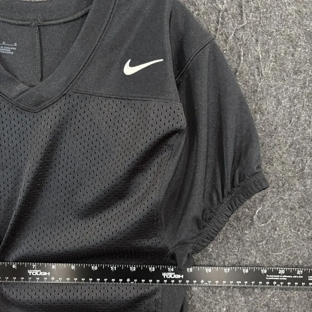 Nike Mesh Football Jersey Shirt Youth Large Black Blank Practice DJ5779-010